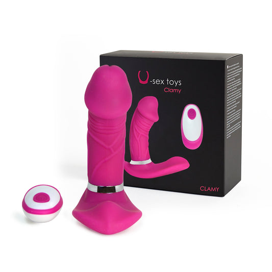 CLAMY, VIBRADOR CON FUNCIÓN DE CALOR Y CONTROL REMOTO