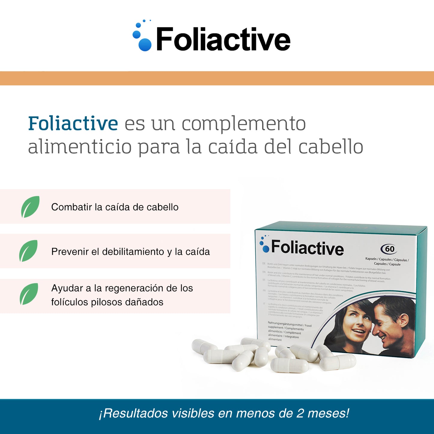 Foliactive capsulas y Foliactive Spray para prevenir la caida del cabello - 3