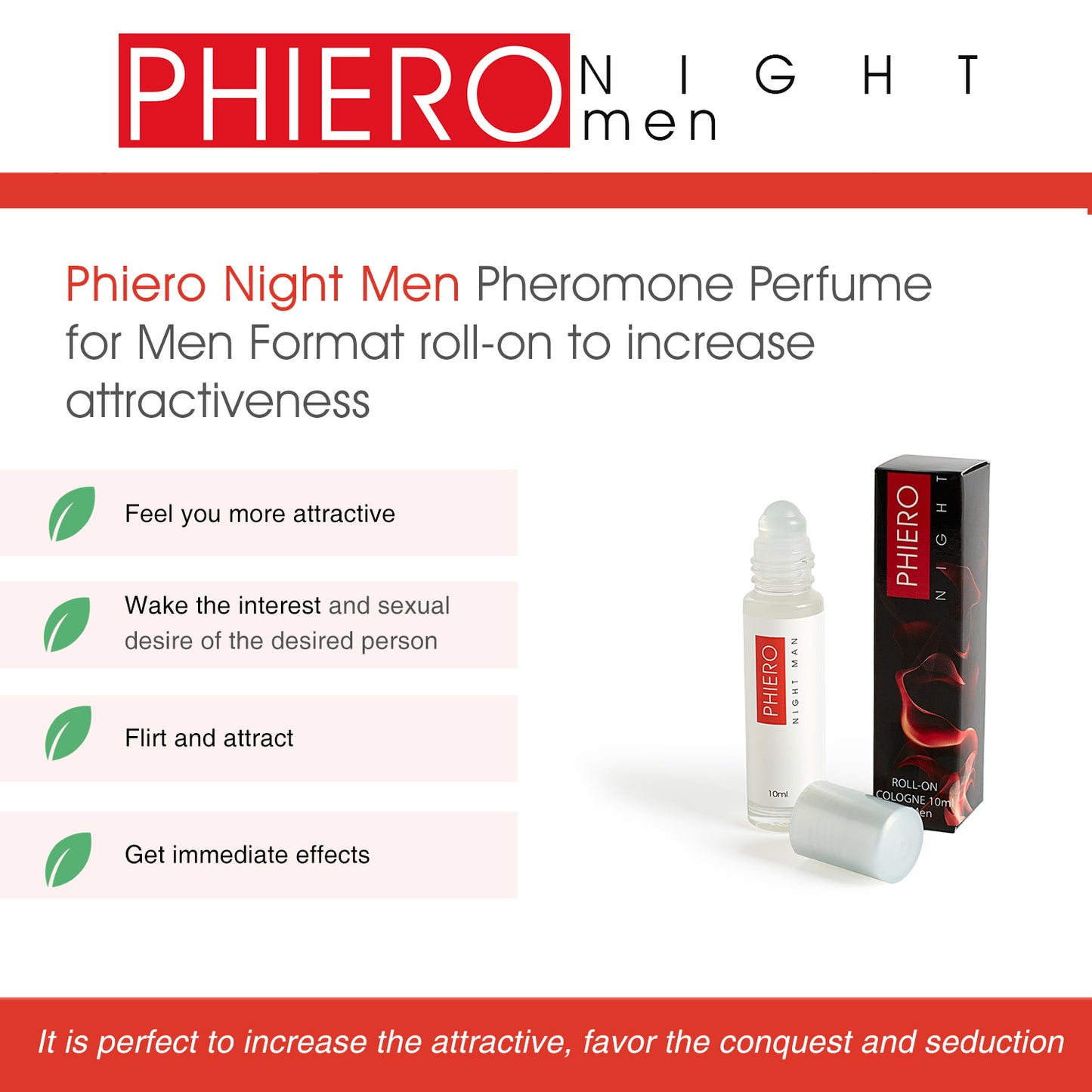 PHIERO NIGHT MAN, PERFUME CON FEROMONAS PARA HOMBRE - 4