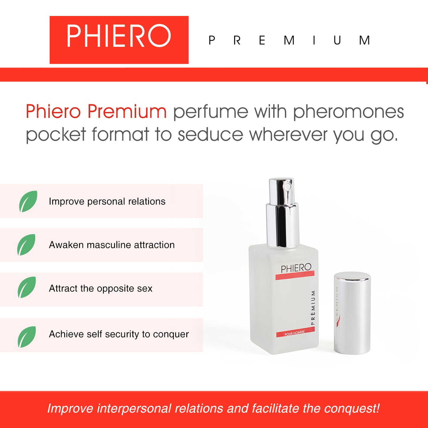 PHIERO PREMIUM, PERFUME CON FEROMONAS PARA HOMBRE - 4