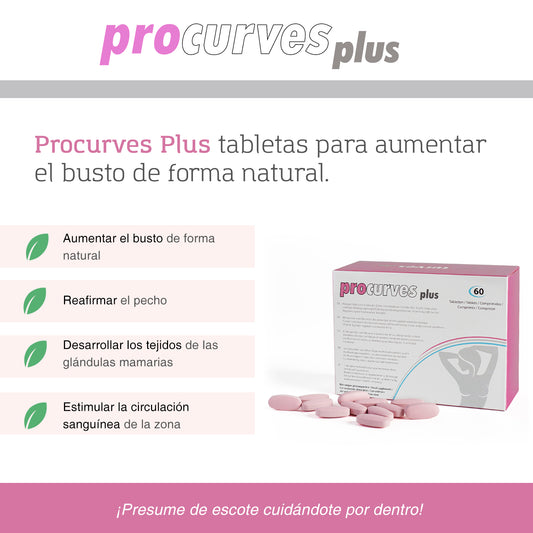 Pack 5 - Procurves Cápsulas y Crema para Aumentar el Pecho y Reafirmarlo - 2 Piezas (5)