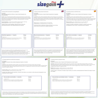 Alargamiento de pene - Gnetics Extender + 6 SizeGain Plus: Extensor y Pastillas para alargar el pene - 6