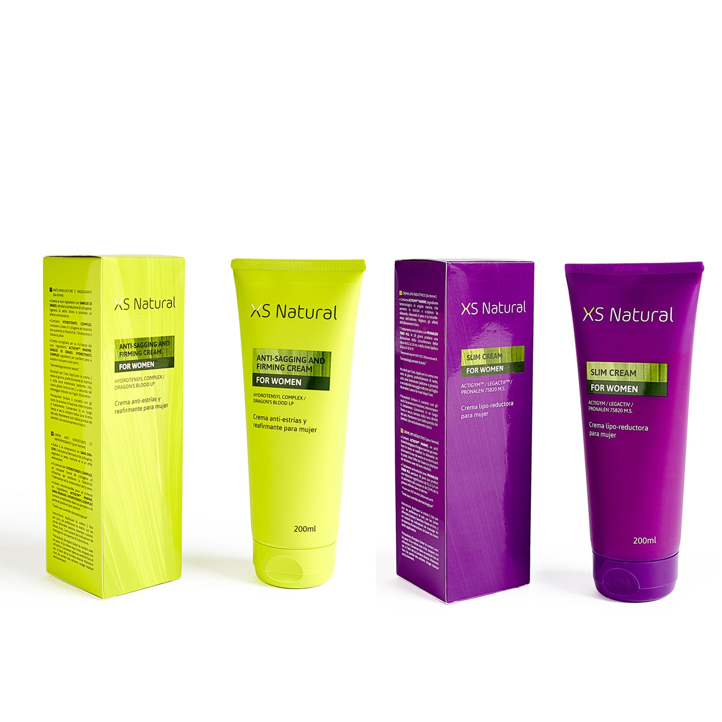 XS Natural Crema Lipo-reductora Mujer + XS Natural Crema Antiestrías y Reafirmante